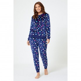 дамски,пижами,дамски,облекла,размер,be,you,star,velour,twosie,navy,multi