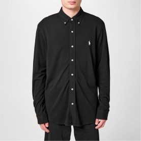 мъжки,ризи,polo,ralph,lauren,pique,logo,shirt,polo,black