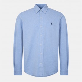 риза,облекла,на,разпродажба,мъжки,ризи,polo,ralph,lauren,men's,slim,fit,button,down,plain,shirt,isle,heather