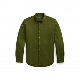 риза,облекла,на,разпродажба,мъжки,ризи,polo,ralph,lauren,men's,slim,fit,button,down,plain,shirt,new,olive
