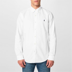 мъжки,ризи,polo,ralph,lauren,logo,oxford,shirt,white