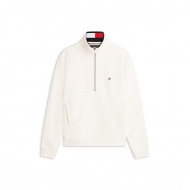 Tommy Hilfiger Mens 1/4 Zip Fleece - Ivory Petal мъжки,горнища,с,качулка,tommy,hilfiger,men,s,1,4,zip,fleece,ivory,petal