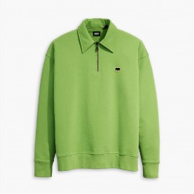 Levis Mens Skate Quarter Zip Fleece - Jade Green мъжки,ежедневни,облекла,мъжки,горнища,с,качулка,levis,men,s,skate,quarter,zip,fleece,jade,green