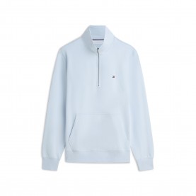 Tommy Hilfiger Mens Quarter Zip Fleece - Breezy Blue мъжки,горнища,с,качулка,tommy,hilfiger,men,s,quarter,zip,fleece,breezy,blue