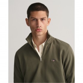 блуза,мъжки,ежедневни,облекла,мъжки,горнища,с,качулка,gant,shield,half,zip,sweatshirt,juniper,green