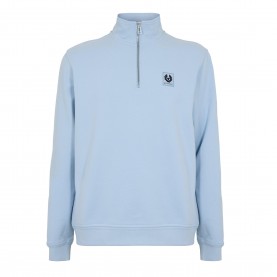 Блуза Belstaff Quarter Zip Sweatshirt - Sky Blue блуза,мъжки,горнища,с,качулка,belstaff,quarter,zip,sweatshirt,sky,blue