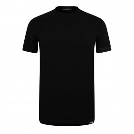 Тениска DSQUARED2 Logo Band T-Shirt - Black тениска,мъжки,тениски,dsquared2,logo,band,t,shirt,black