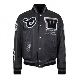 яке,мъжки,якета,off,white,black,leather,varsity,jacket,black
