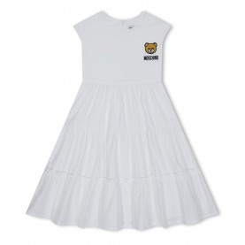 юношеска,рокля,детски,3/4,панталони,moschino,teddy,bear,embroidered,dress,juniors,white,10101
