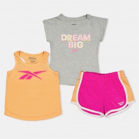 разпродажба,reebok,бебешки,облекла,детски,3/4,панталони,reebok,kids',clothing,set,cantaloupe