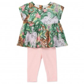 пижама,детски,3/4,панталони,kenzo,kids',top,and,trouser,pyjama,set,pink