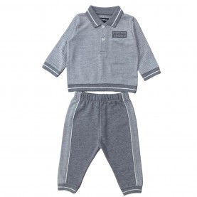 бебешки,облекла,firetrap,boys,herringbone,polo,&amp;,jogger,set,grey
