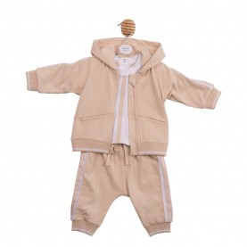 Mintini Baby 3-Piece Jog Set - Beige бебешки,облекла,mintini,baby,baby,3,piece,jog,set,beige