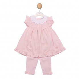 Клин Mintini Baby Dress and Legging Set - White/Pink клин,бебешки,облекла,mintini,baby,baby,dress,and,legging,set,white,pink
