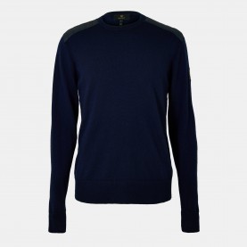Пуловер Belstaff Kerrigan Crewneck Jumper - Dark Ink пуловер,мъжки,пуловери,belstaff,kerrigan,crewneck,jumper,dark,ink