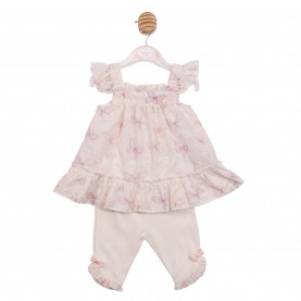 Туника Mintini Baby Kids Tunic and Legging Set - White туника,бебешки,облекла,mintini,baby,kids,tunic,and,legging,set,white