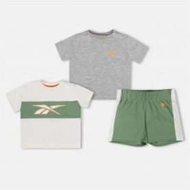 комплект,разпродажба,reebok,бебешки,облекла,детски,облекла,reebok,3pc,short,set,bb99,olive,green