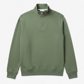 Поларена блуза Lacoste Mens Quarter-Zip Fleece Top - Thyme S86 поларена,блуза,мъжки,горнища,с,качулка,мъжки,ежедневни,облекла,lacoste,men,s,quarter,zip,fleece,top,thyme,s86