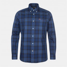 риза,с,дълъг,ръкав,облекла,на,разпродажба,мъжки,ризи,barbour,wetheram,long,sleeve,tartan,shirt,midnight,tn54