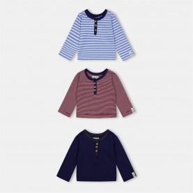 бебешки,облекла,детски,тениски,детски,облекла,lilly,and,sid,&amp;,sid,multicoloured,plain,ana,stripe,top,3,pack,multi