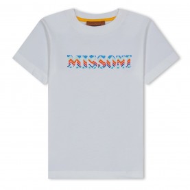 юношеска,тениска,детски,3/4,панталони,missoni,logo,t,shirt,juniors,white,100mc