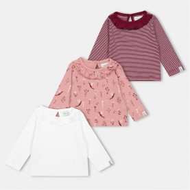 бебешки,облекла,детски,тениски,детски,облекла,lilly,and,sid,&amp;,sid,multicoloured,fairy,stripe,print,and,plain,top,3,pack,multi