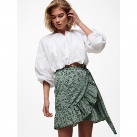 пола,only,olivia,print,wrap,skirt,chinois,green