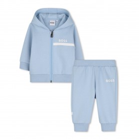 Анцуг Boss Kids Fleece Tracksuit - Blue анцуг,бебешки,облекла,детски,екипи,boss,kids,fleece,tracksuit,blue