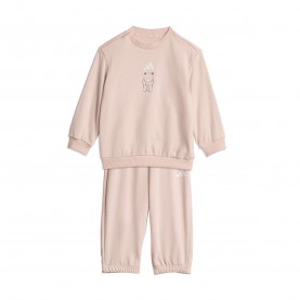 Анцуг adidas Kids Full Fleece Tracksuit - Blush Pink/Whit анцуг,бебешки,облекла,детски,екипи,adidas,kids,full,fleece,tracksuit,blush,pink,whit