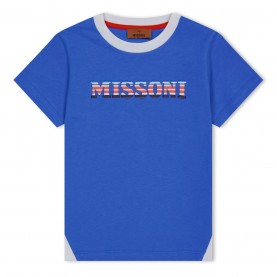 тениска,детски,3/4,панталони,missoni,kids',logo,regular,fit,t,shirt,blu,red,612bc