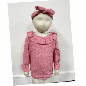 бебешки,облекла,детски,къси,панталони,hello,world,baby,girl,broderie,body,and,headband,dusty,pink