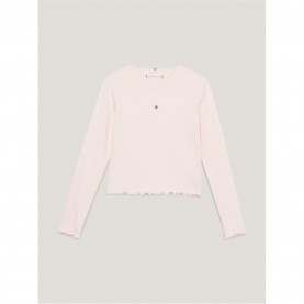 юношеска,фланелка,с,къс,ръкав,детски,облекла,tommy,hilfiger,essential,ribbed,short,sleeve,top,juniors,whimsy,pink