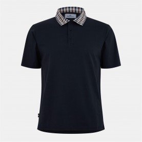 AQUASCUTUM Check Collar Shirt - Black облекла,на,разпродажба,мъжки,тениски,aquascutum,check,collar,shirt,black