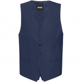 Елек Boss Men's HBB Jasper Slim-fit Waistcoat - Blue 463 елек,мъжки,костюми,boss,men's,hbb,jasper,slim,fit,waistcoat,blue,463