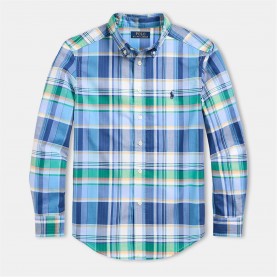 детски,3/4,панталони,polo,ralph,lauren,plaid,poplin,shirt,blue,green