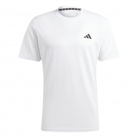 Мъжка тениска adidas Training Essentials Base T Shirt Mens - White/Black мъжка,тениска,мъжки,блузи,с,яка,мъжки,тениски,мъжки,потници,бягане,мъжко,фитнес,облекло,лека,атлетика,adidas,training,essentials,base,t,shirt,mens,white,bl