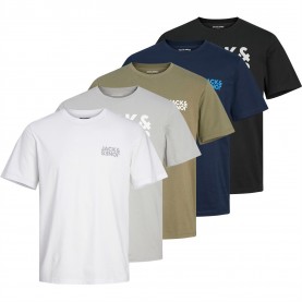тениска,зимни,аксесоари,мъжки,тениски,jack,and,jones,5,pack,tee,sn42,multi