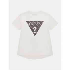 юношеска,тениска,детски,облекла,guess,logo,t,shirt,juniors,pure,wht,g011