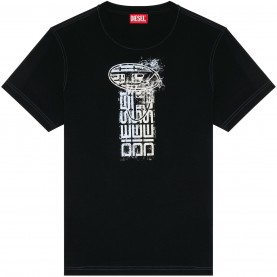 тениска,с,щампа,мъжки,тениски,diesel,diesel,d,print,tee,sn42,black,9xx