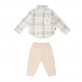 бебешки,облекла,hello,world,w,bb,cord,shrt,bb51,cream,brown
