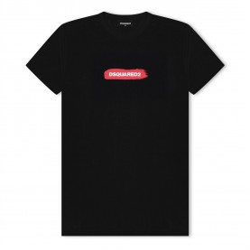 детска,тениска,детски,3/4,панталони,dsquared2,unisex,kids',logo,regular,fit,t,shirt,black,dq900