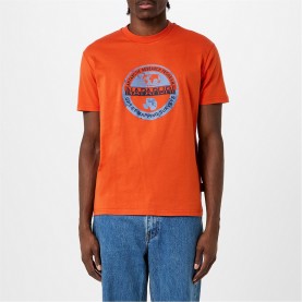 Тениска Napapijri Men's Bollo Regular Fit T-Shirt - Orange Burnt тениска,облекла,на,разпродажба,мъжки,тениски,napapijri,men's,bollo,regular,fit,t,shirt,orange,burnt