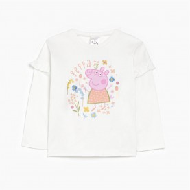 тениска,детски,стоки,с,аним.,герои,дамски,стоки,с,аним.,герои,character,peppa,frill,t,shirt,and,legging,set,pink