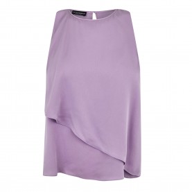 Emporio Armani Womens Lilac Short-Sleeve Blouse - Viola дамски,ризи,emporio,armani,women,s,lilac,short,sleeve,blouse,viola