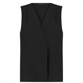 къса,блуза,дамски,ризи,french,connection,cropped,sleeveless,v,neck,top,black