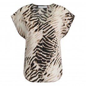 DKNY Women's Short Sleeve Blouse - Brushed Sandbed дамски,ризи,dkny,women's,short,sleeve,blouse,brushed,sandbed