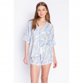 пижама,дамски,анцузи,pj,salvage,salvage,short,sleeve,pyjama,hellblau