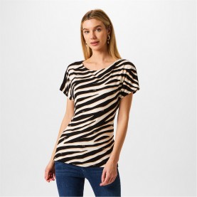дамски,ризи,biba,biba,tie,front,top,zebra,print
