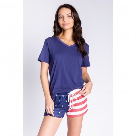 PJ Salvage Rad White & Blue Short - Multicolour дамски,къси,панталони,pj,salvage,salvage,rad,white,&,blue,short,multicolour