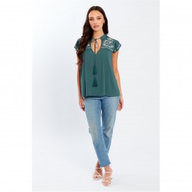 дамски,ризи,дамски,облекла,размер,be,you,embroided,crinkle,blouse,green